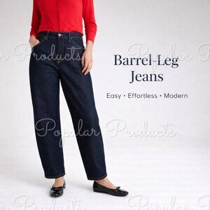 Free Assembly | Barrel Leg Jeans, Indigo Rinse